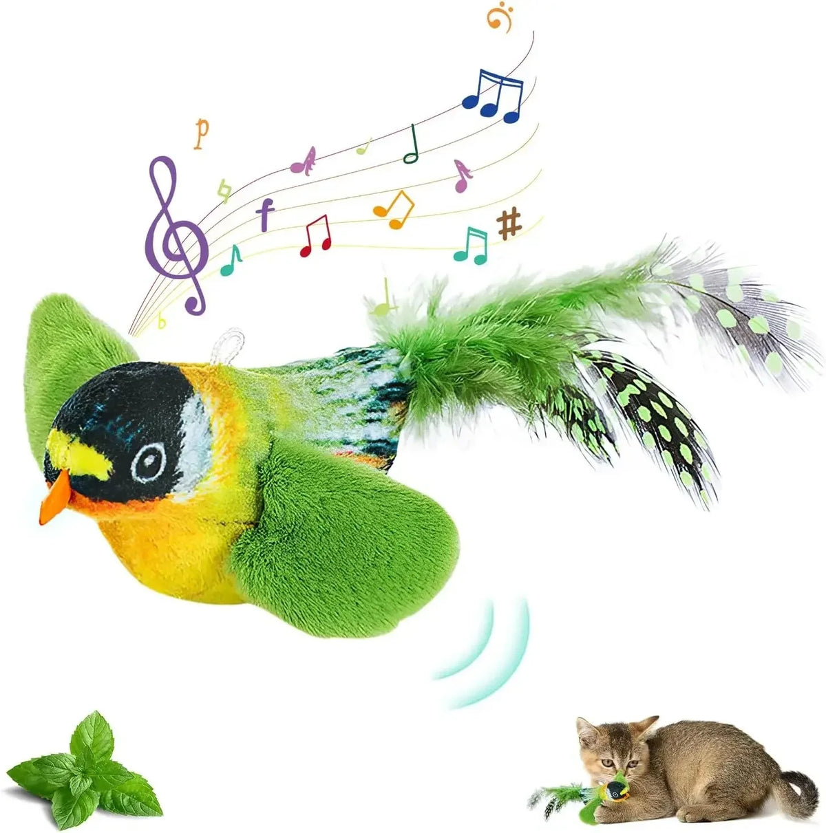 oiseau interactif sonore pour chats