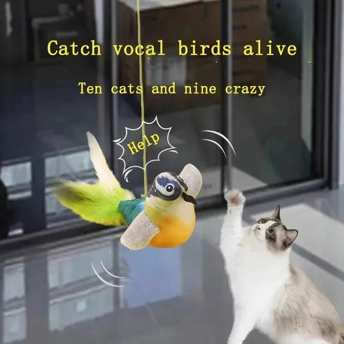 oiseau interactif sonore pour chats